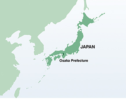 Location of Osaka, where the property is situated