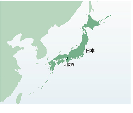 資産が所在する大阪の位置