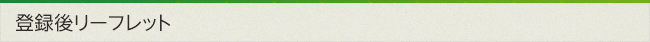 登録後のリーフレット